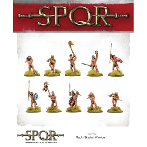 Spqr Gaul Skyclad Warriors 28mm Ancients Warlord Games Frontline Games