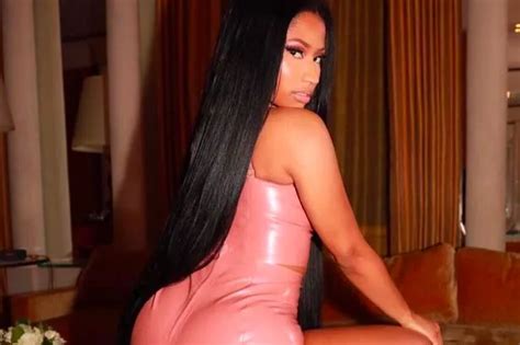 Nicki Minaj Exposes Boobs And Bum In Tiny Pink Latex Bodysuit Before