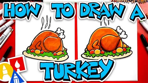 How To Draw A Cooked Turkey Youtube