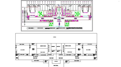 Airport Section And Distribution Plan Cad Drawing Details Dwg File