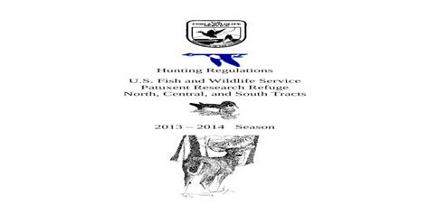 Hunting Regulations Us Fish And Wildlife Service Pdf Document
