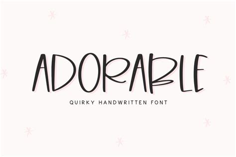 Adorable A Quirky Handwritten Font