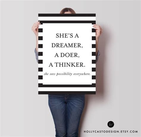 Shes A Dreamer Doer Thinker Poster Framed By Hollycastodesign
