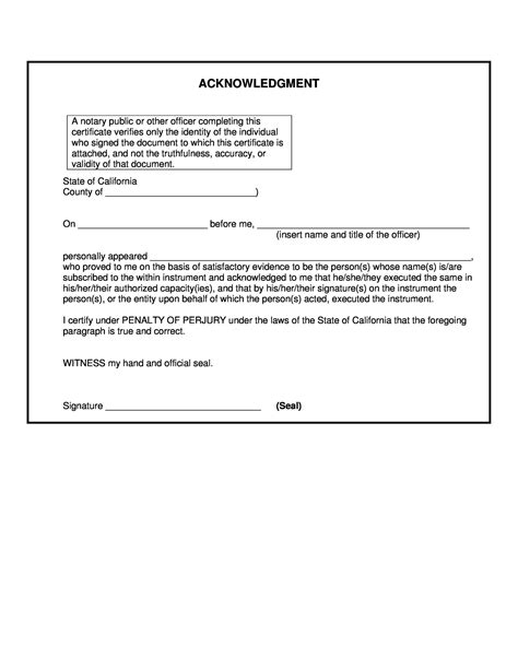 Acknowledgement Form Template