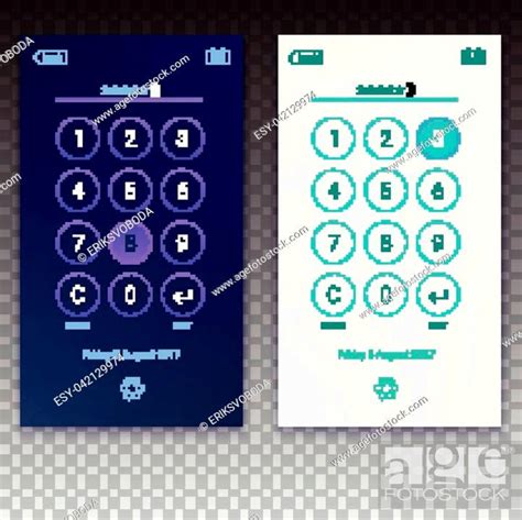 Passcode Interface For Lock Screen Login Enter Password Pages Stock