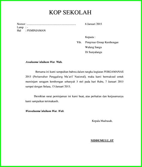 Contohnya ketika ada seorang karyawan yang sakit lalu tidak bisa berangkat kerja. Surat Peminjaman Seragam + Download file doc - Bangnidd File