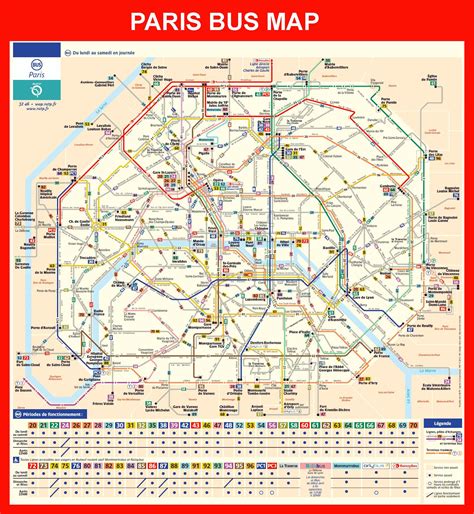 Paris Bus System Karte Karte Von Paris Metro Und Street Île De