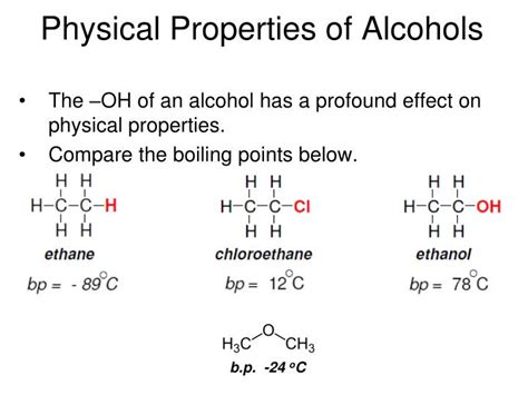 Physical Properties Of Alcohols Science Online