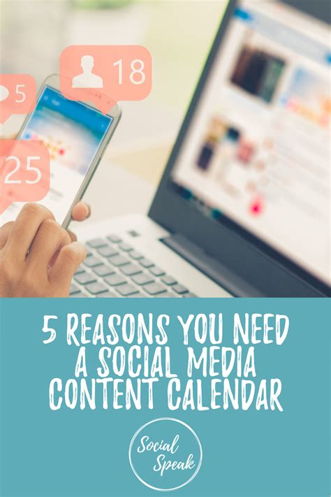 5 Reasons You Need A Social Media Content Calendar Social Speak