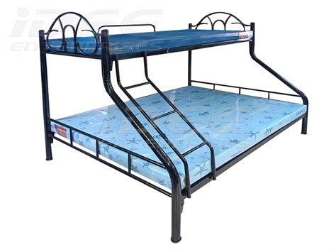 Tailee Furniture Rtype Detachable Double Deck Steel Bed Frame Black