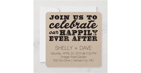 Happily Ever After Wedding Invitation Zazzle