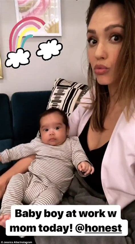 Jessica Alba Shares Snapchat Video Of Two Month Old Son Hayes Daily Mail Online