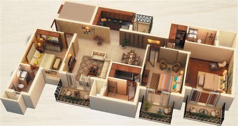 Is it important to employ a 3d house plan in your project? 1800 sq ft 3 BHK 3T Apartment for Sale in ATS Green Dolce ...