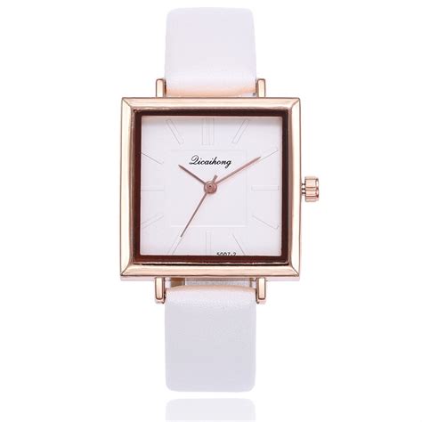 Exquisite Small Simple Women Dress Watches Retro Leather Female Clock