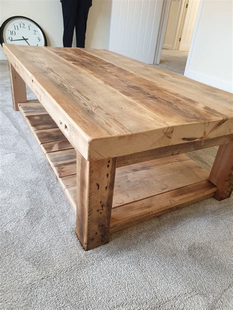 Buy Rustic Wood Coffee Table Made From Reclaimed Timber