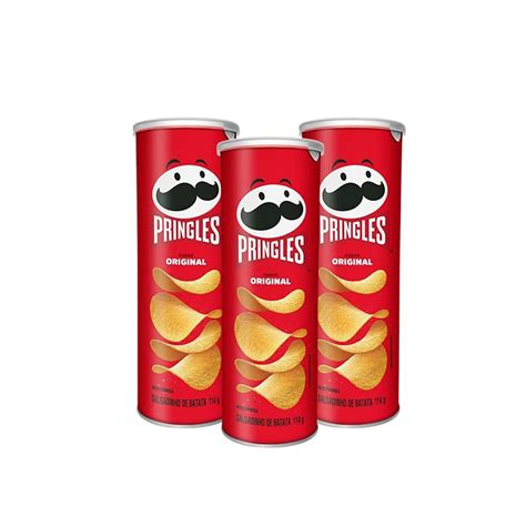 Kit Com 3un Batata Pringles Original 114g Cada Shopee Brasil