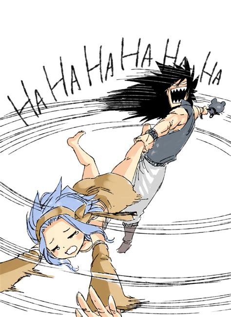 Levy Mcgarden Gajeel Redfox And Pantherlily Fairy Tail Drawn By