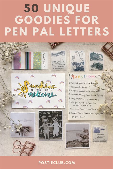 50 Unique Goodies And Ts To Send In Your Next Pen Pal Letter Pen Pal