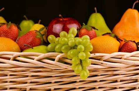 Brown Woven Basket With Fruits Hd Wallpaper Wallpaper Flare