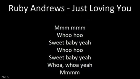 Northern Soul Ruby Andrews Just Loving You With Lyrics Youtube