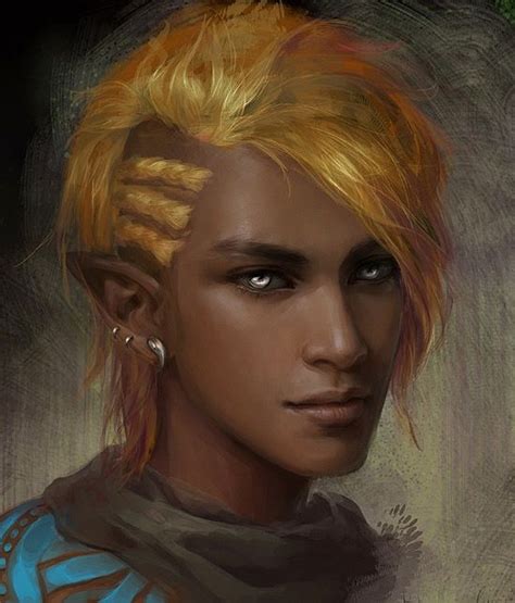 Dark Skin With Blonde Hair Is The Norm Fantasy Portraits Fantasy