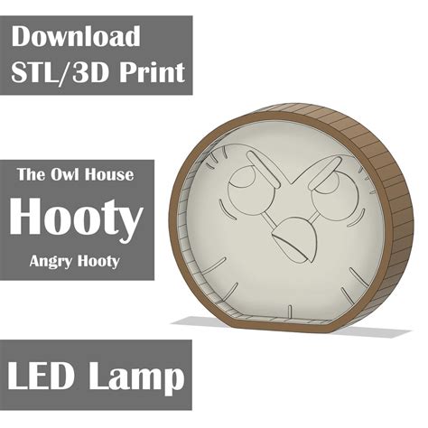 The Owl House Angry Hooty 3d Printed Led Lamp Etsy Australia