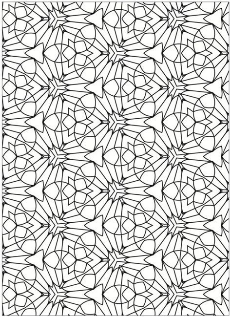 tessellation coloring pages adult printable