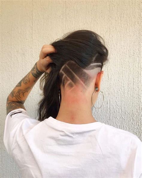 Edgy Long Hair With Shaved Sides Back Undercuts For Women
