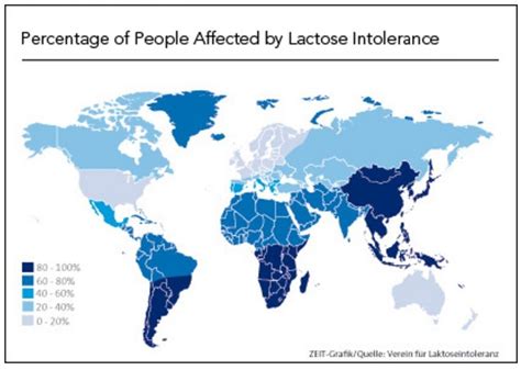 Lactose Intolerance World Map Zuivel Geitenmelk Koemelkallergie