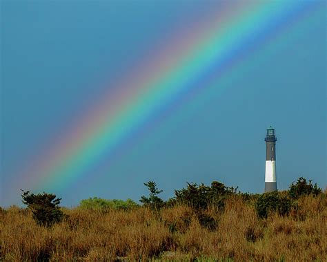 Rainbow Over Fire Island Lighthouse Photograph By Cathy Kovarik Fine