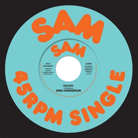 Greg Henderson Dreamin Dreamin Instrumental 7″ Single Demon