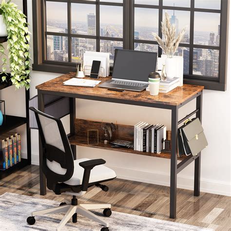 U Shaped Computer Desk Industrial Corner Writing Desk With Cpu Stand