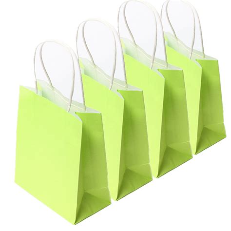 1~50pcs Luxury Party Bags Kraft Paper T Bag With Handles Recyclable