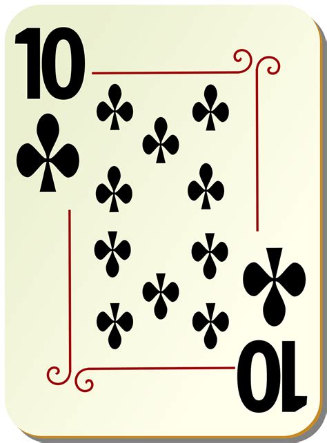Playing Cards Free Stock Photo Illustration Of A Ten Of Clubs