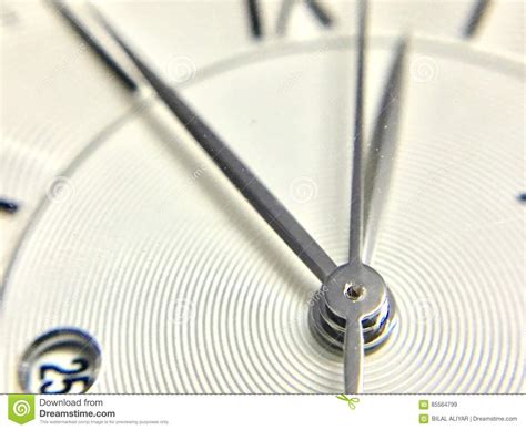 Macro View Of Clock Needles Stock Image Image Of Tide Colour 85564799