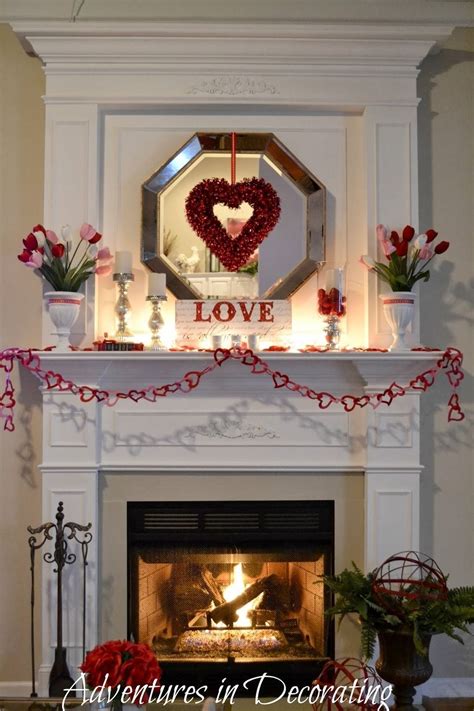 inspiring valentines day fireplace decoration ideas 01 homedecorish diy valentine s day