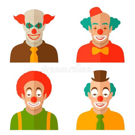 Clown Cartoon Face Stock Vector Illustration Of
