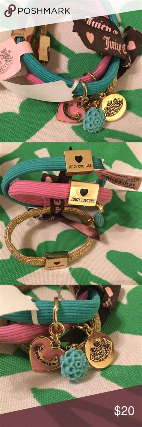 New Juicy Couture Charm Bracelets Hair Ties Juicy Couture Charms