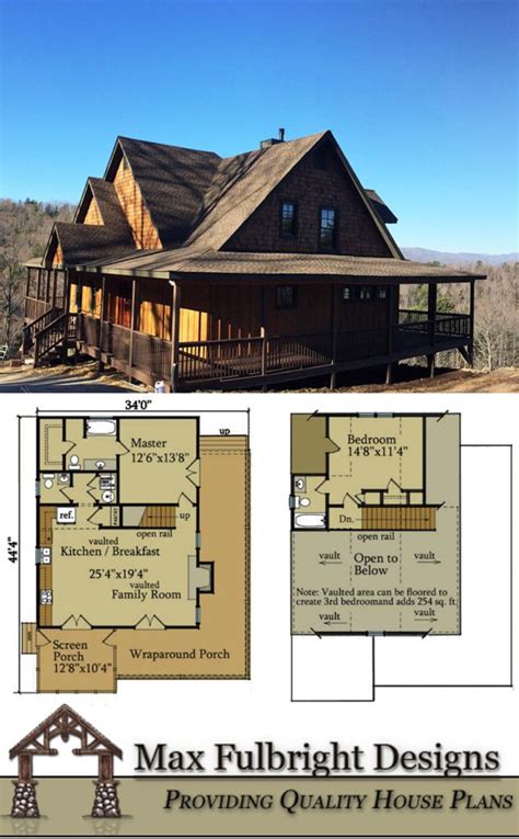 Little River Cabin House Plan This Rustic Mountain Retreat Features