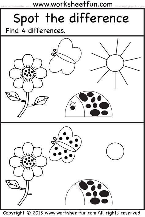 Spot The Difference 7 Worksheets Free Printable Worksheets