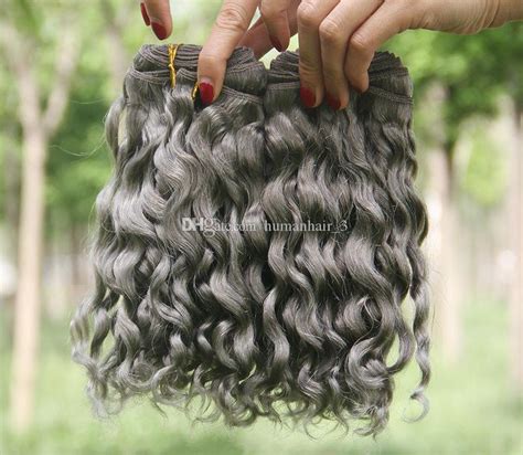 2021 8a Silver Grey Deep Wave Human Hair 3 Bundles Virgin Brazilian Grey Hair Weaves 100 Human