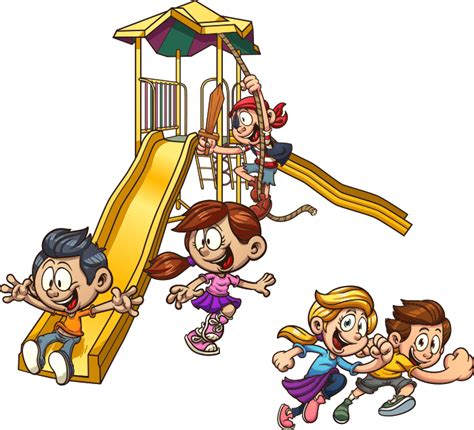 Children Playing On Playground Clipart Recreational Png Transparent