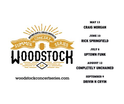 2023 Woodstock Summer Concert Series Lineup Announced