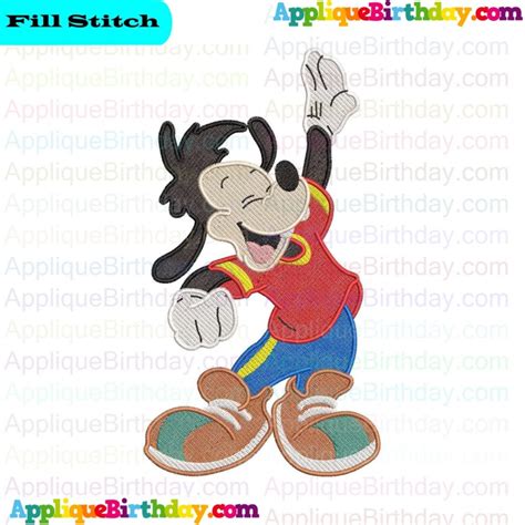 Max Baby Say Hi Goof Troop Fill Embroidery Design