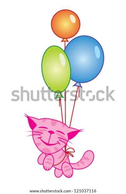 Kitten Balloons Stock Vector Royalty Free 121037116 Shutterstock