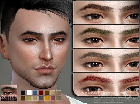 Eyebrows For Men 15 Colors Thanks Found In Tsr Category Sims 4