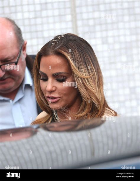 Katie Price Leaves The Itv Studios Wearing Gold Knee High Boots After