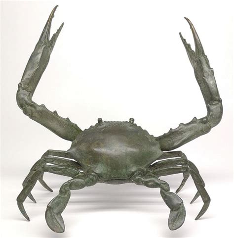 Cast Bronze Crab Sculpture Statue