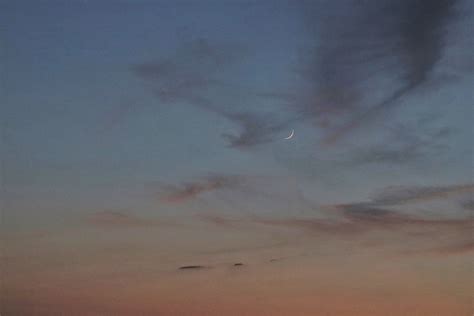 Waxing Crescent Moon At Sunset Free Stock Photo Public Domain Pictures