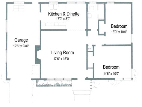 Front elevation of ranch home (theplancollection: 4-2-bedroom-2-bath-2-car-garage-house-plans-bedroom-2-bath ...